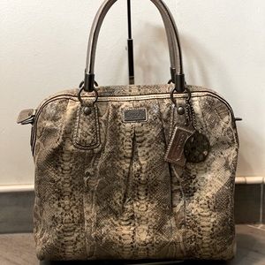 🐍 COACH PYTHON KRISTIN TOTE WITH 2 COACH CHARMS!